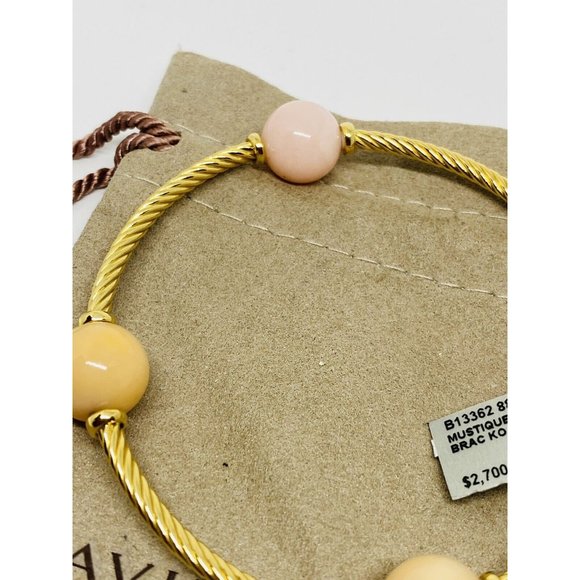 $3900 DAVID YURMAN NEW Mustique 4 Station Pink Opal Peach Moonstone 18K Gold - Picture 8 of 9